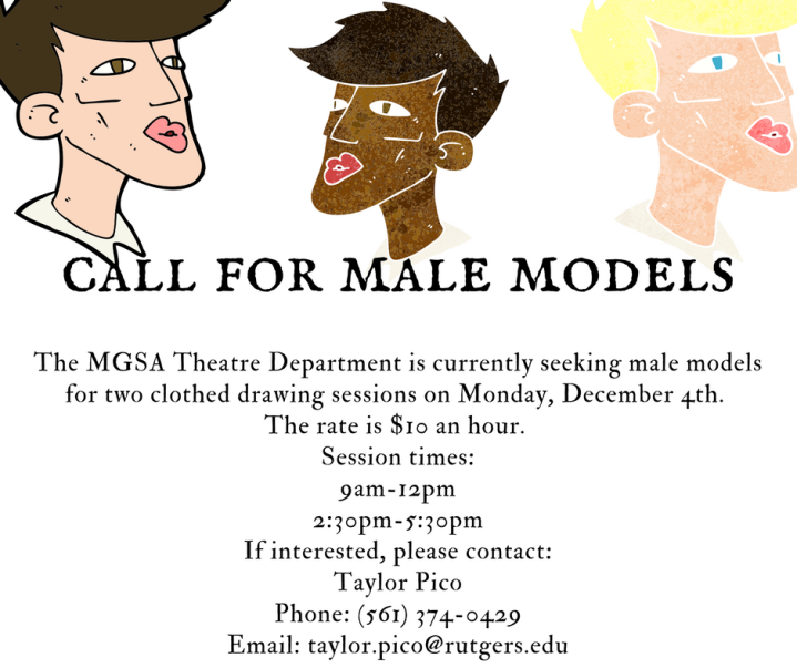 call for male models